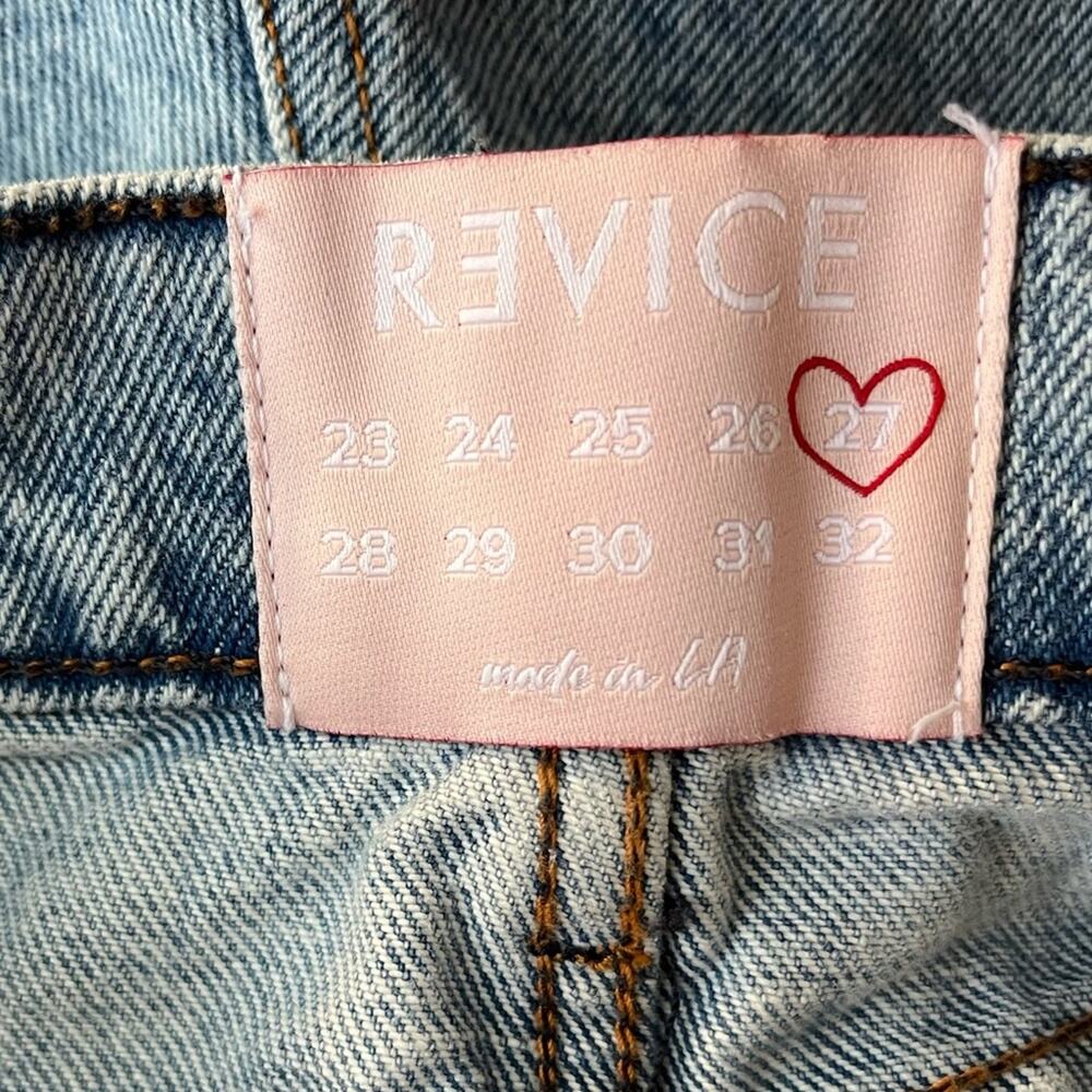 REVICE Denim 90s Cutoff High Rise Distressed Jean Shorts - Picture 5 of 5